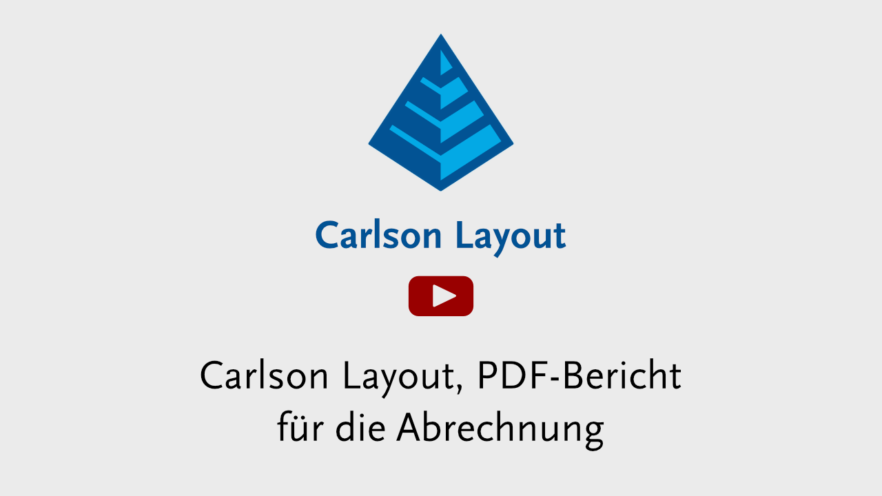 Carlson Layout, PDF-Bericht über die Länge von Rohrleitungen, Kantensteinen usw. für die Abrechnung