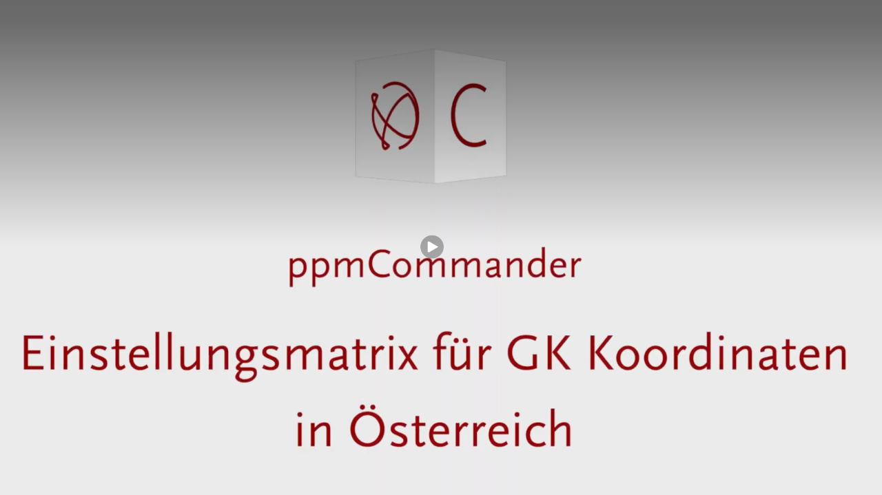 ppm Commander V3 – Koordinatensystem Österreich